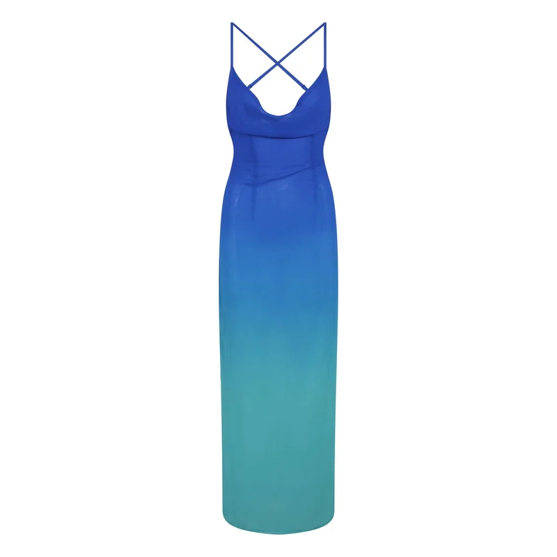Scorpio Rizing  Oceania Ombrè Backless Maxi Dress for Women | Best Price UAE